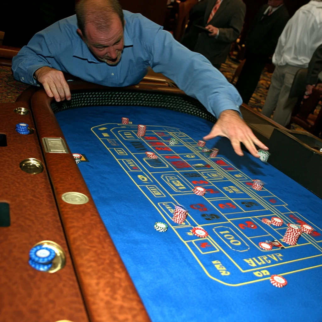 Stacked Casino Chips Ready for Action